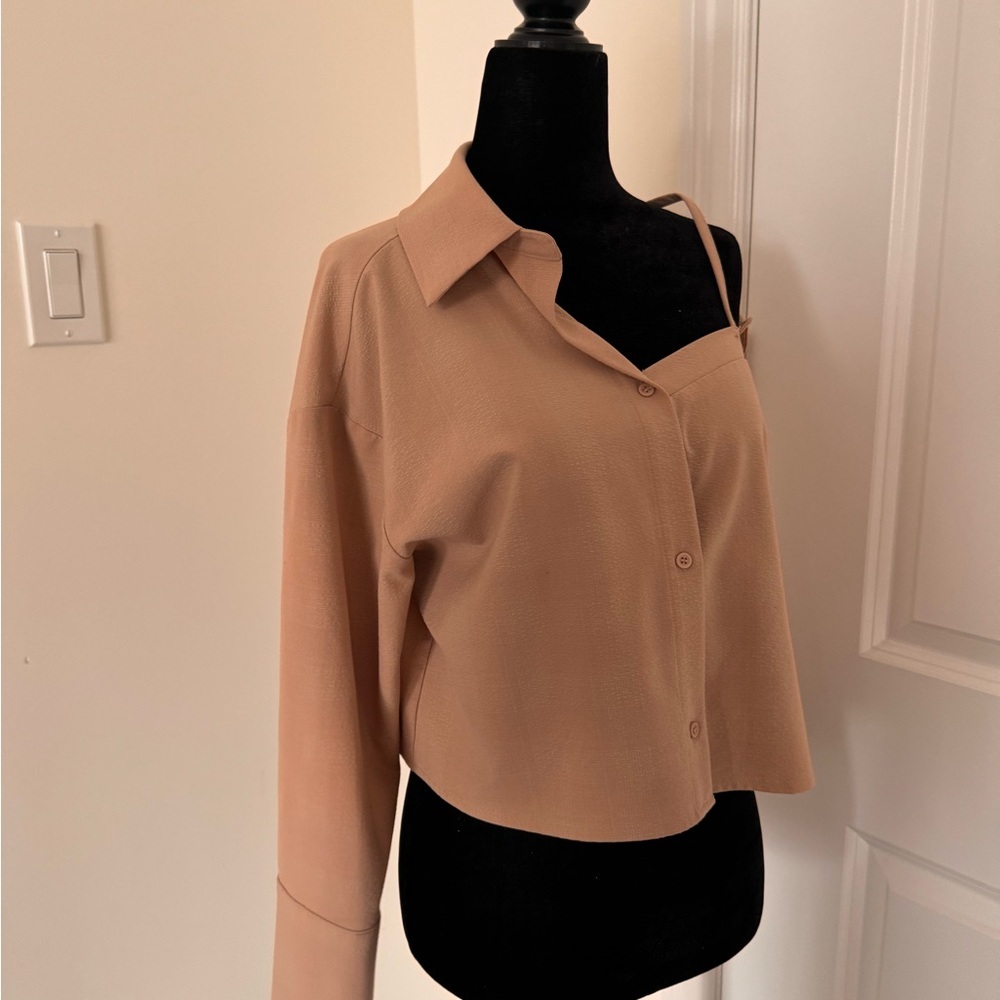Oak&Fort Dust Pink Button-Up Top